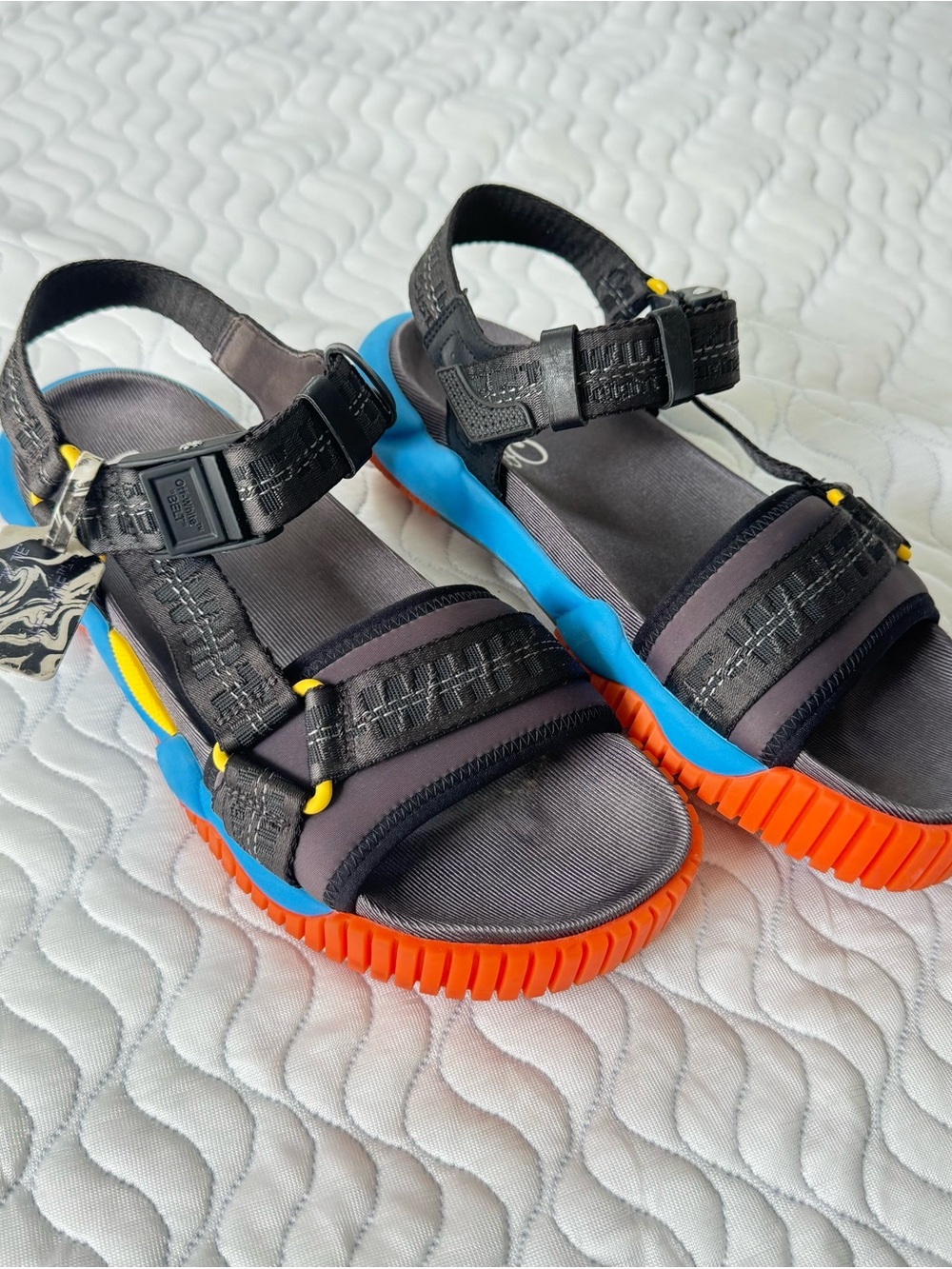 Off-White ODSY Minimal Trekking Sandals Black Red EU 41 US 8 w/ Box